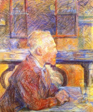  Gogh Oil Painting - portrait of vincent van gogh 1887 Toulouse Lautrec Henri de